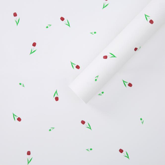 Buquê de papel de embrulho grosso com palavras artísticas