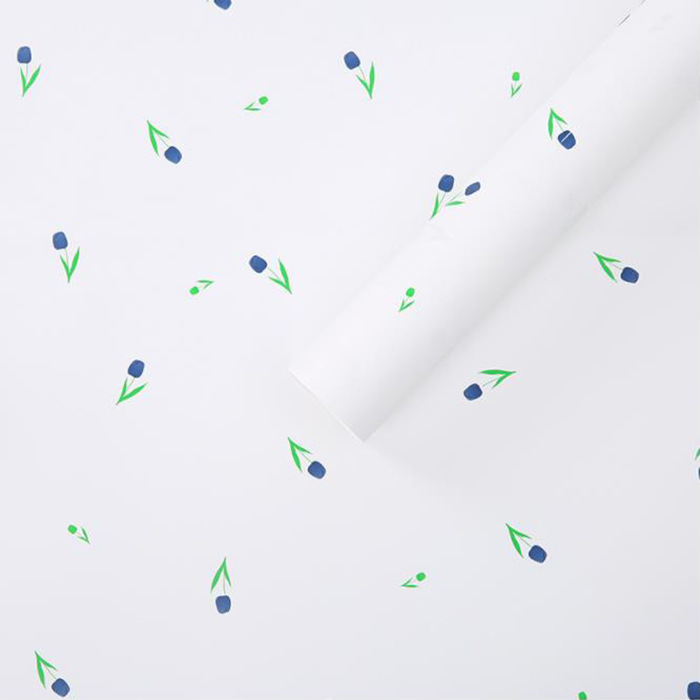 Buquê de papel de embrulho grosso com palavras artísticas