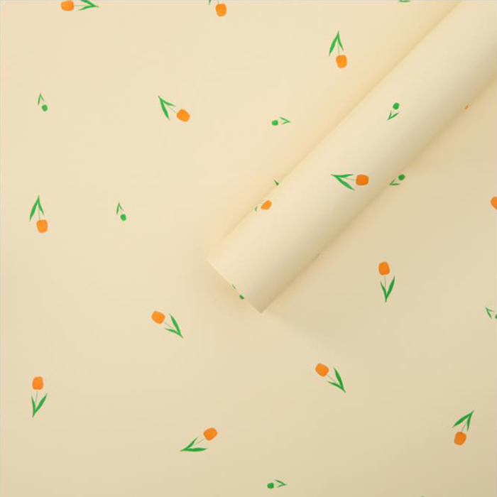 Buquê de papel de embrulho grosso com palavras artísticas