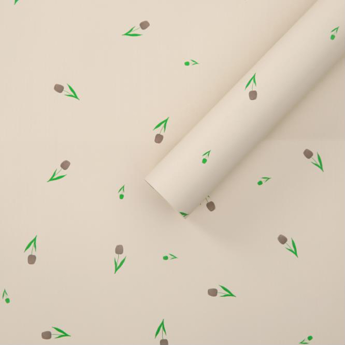 Buquê de papel de embrulho grosso com palavras artísticas
