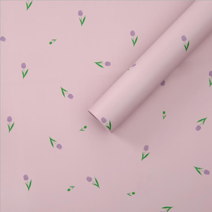 Buquê de papel de embrulho grosso com palavras artísticas