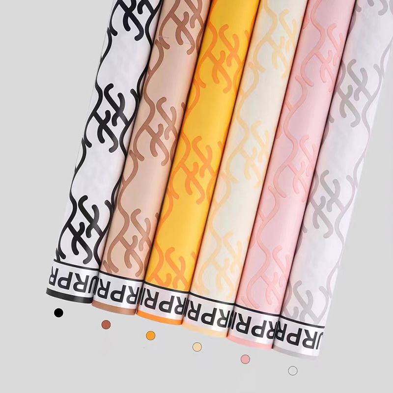 Papel de embrulho de flores da marca Hera em uma variedade de cores