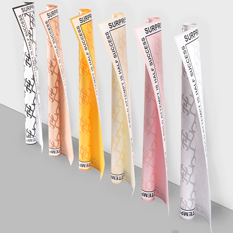 Papel de embrulho de flores da marca Hera em uma variedade de cores