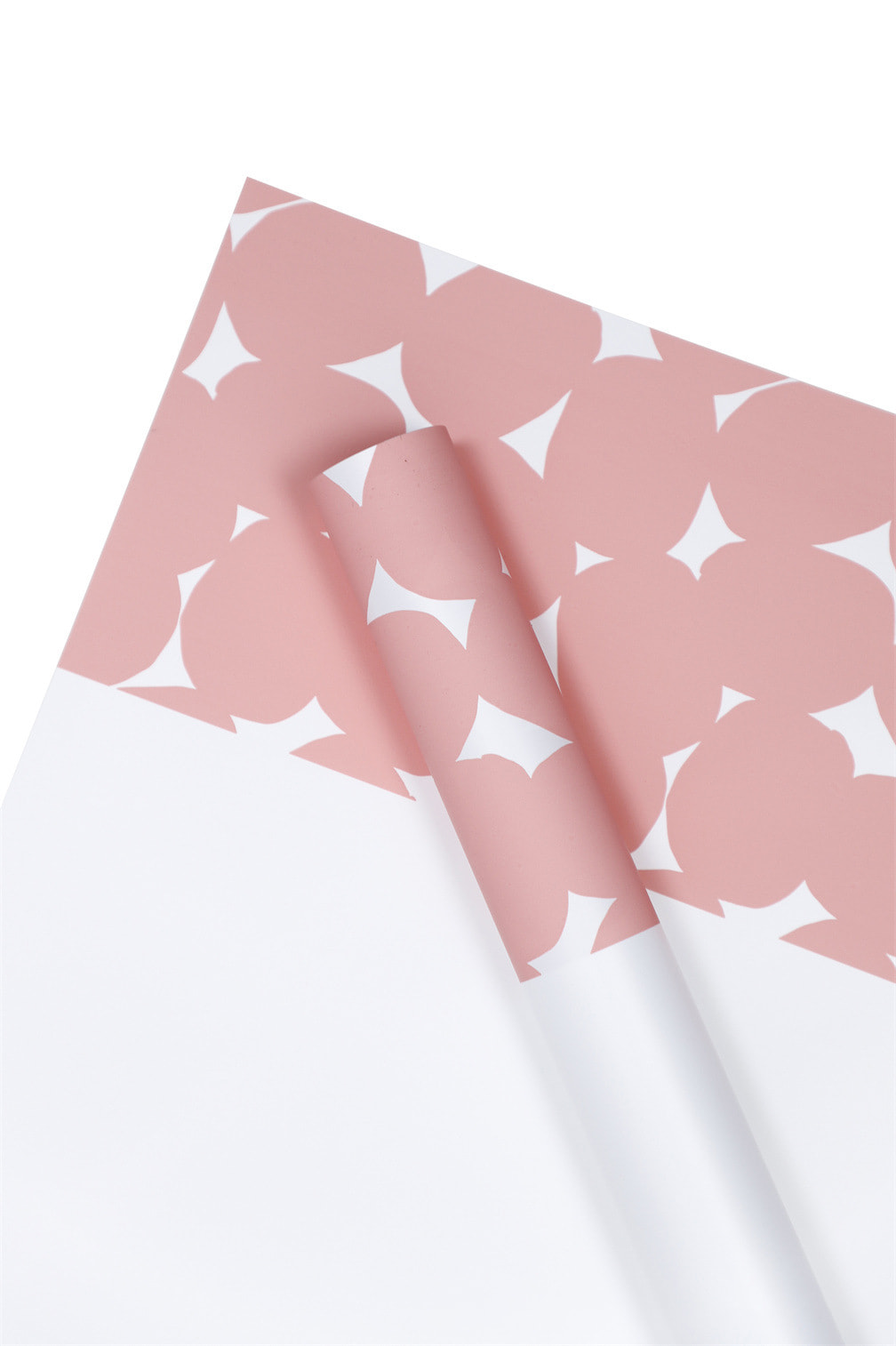 Papel de embrulho de flor de bolinhas bicolor