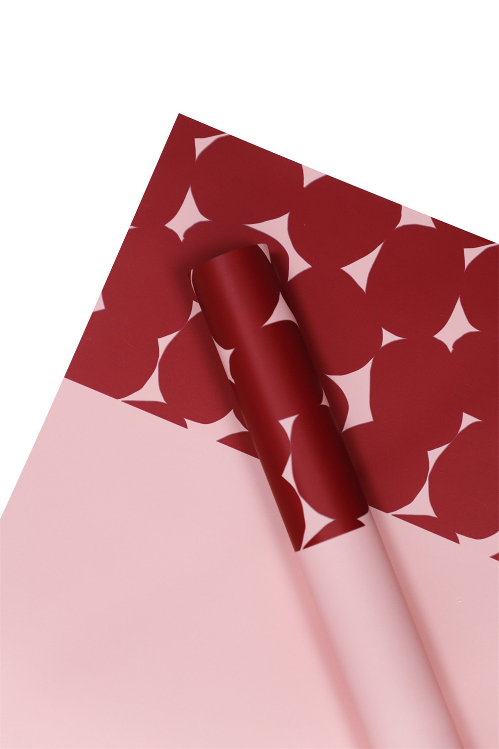 Papel de embrulho de flor de bolinhas bicolor