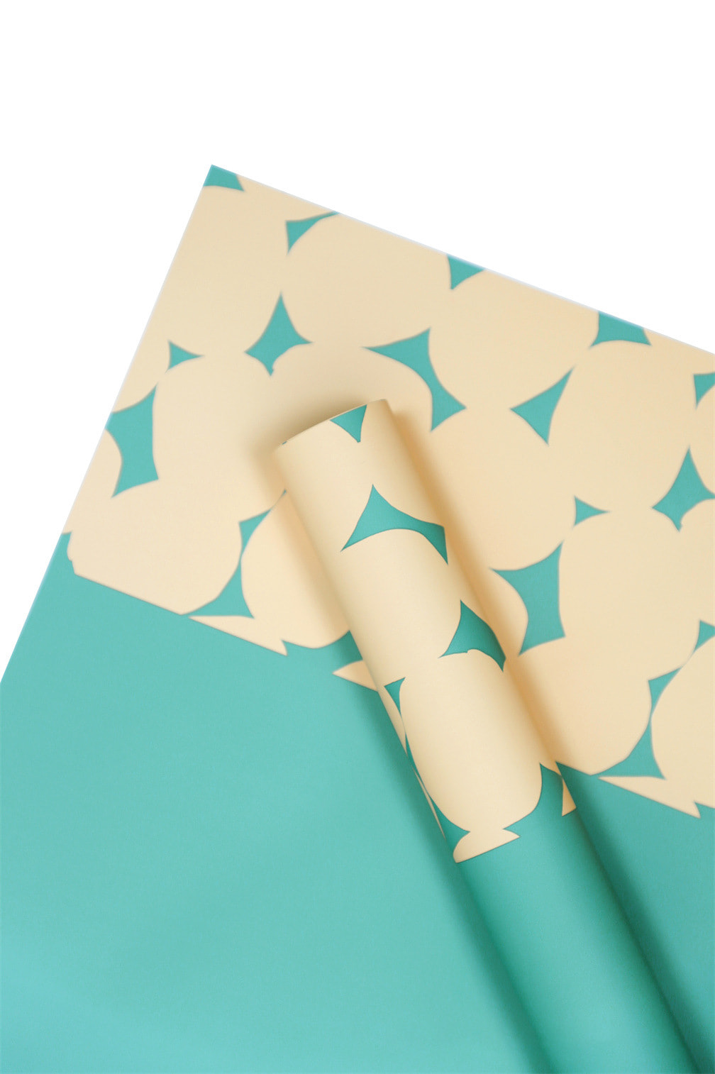 Papel de embrulho de flor de bolinhas bicolor