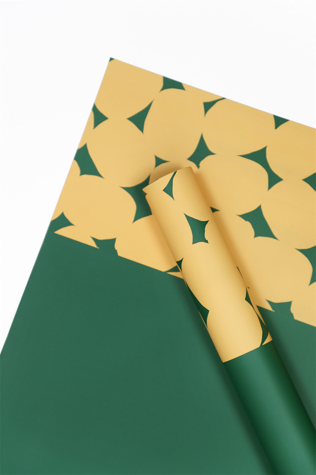 Papel de embrulho de flor de bolinhas bicolor