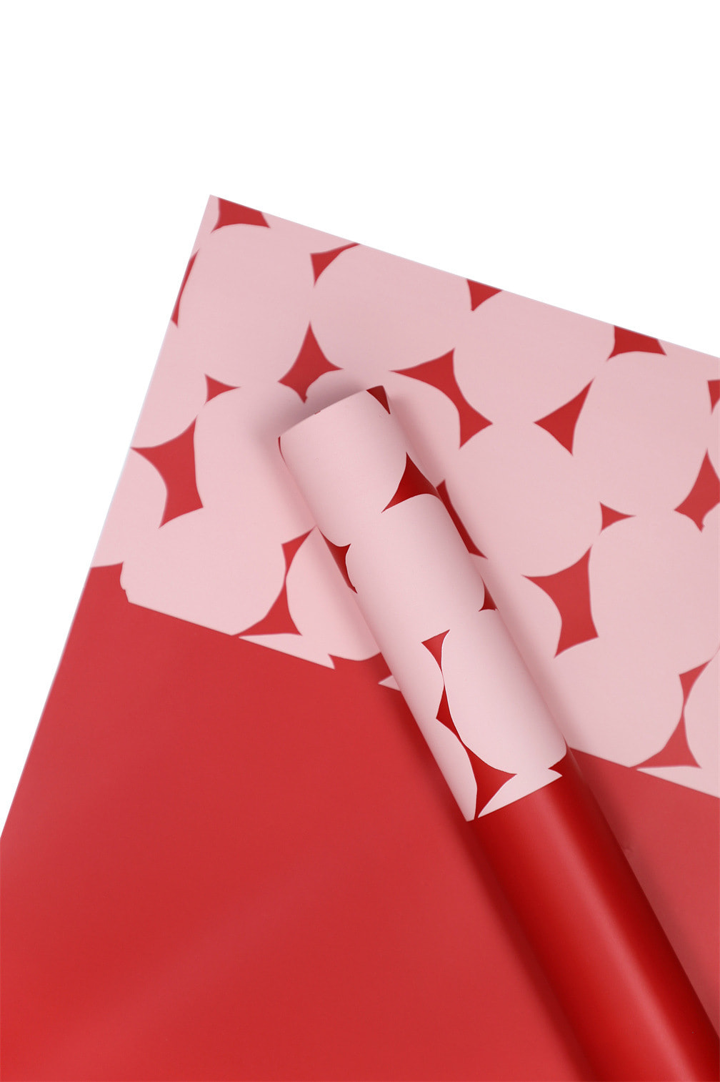Papel de embrulho de flor de bolinhas bicolor