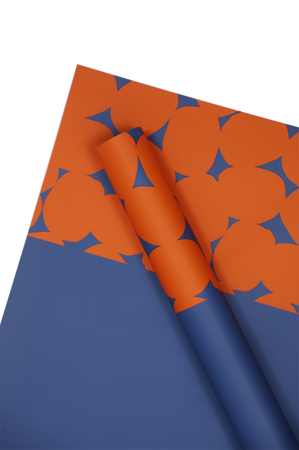 Papel de embrulho de flor de bolinhas bicolor