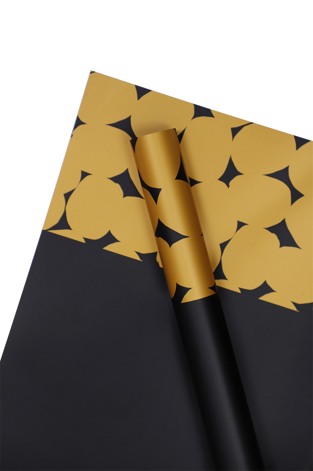 Papel de embrulho de flor de bolinhas bicolor