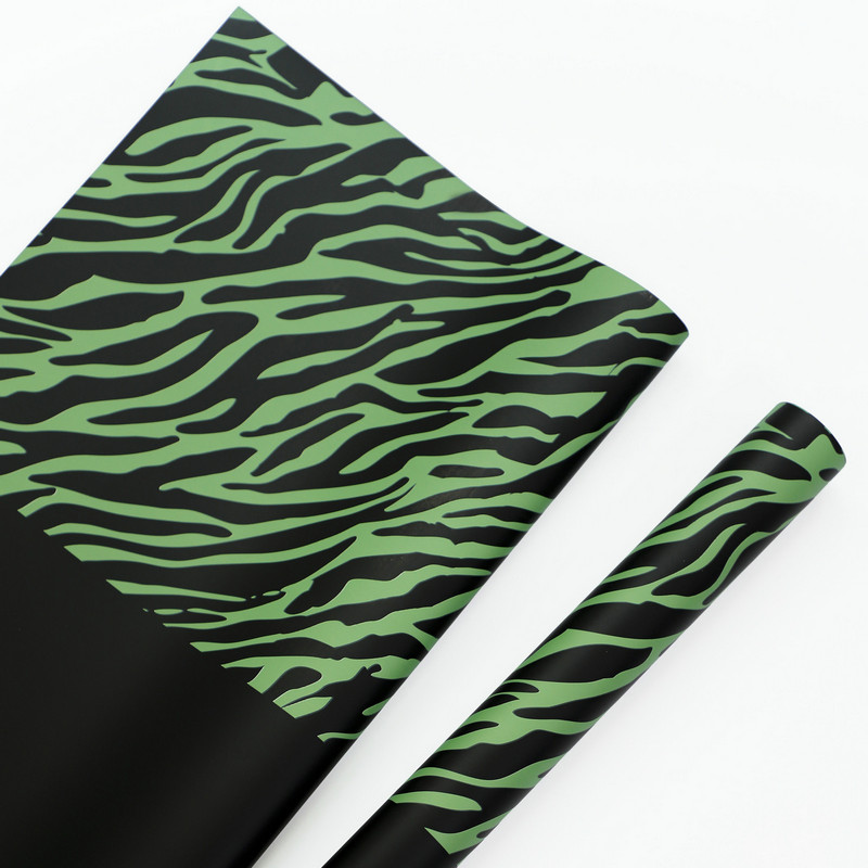 Papel de embrulho de flores de seis cores com estampa de zebra