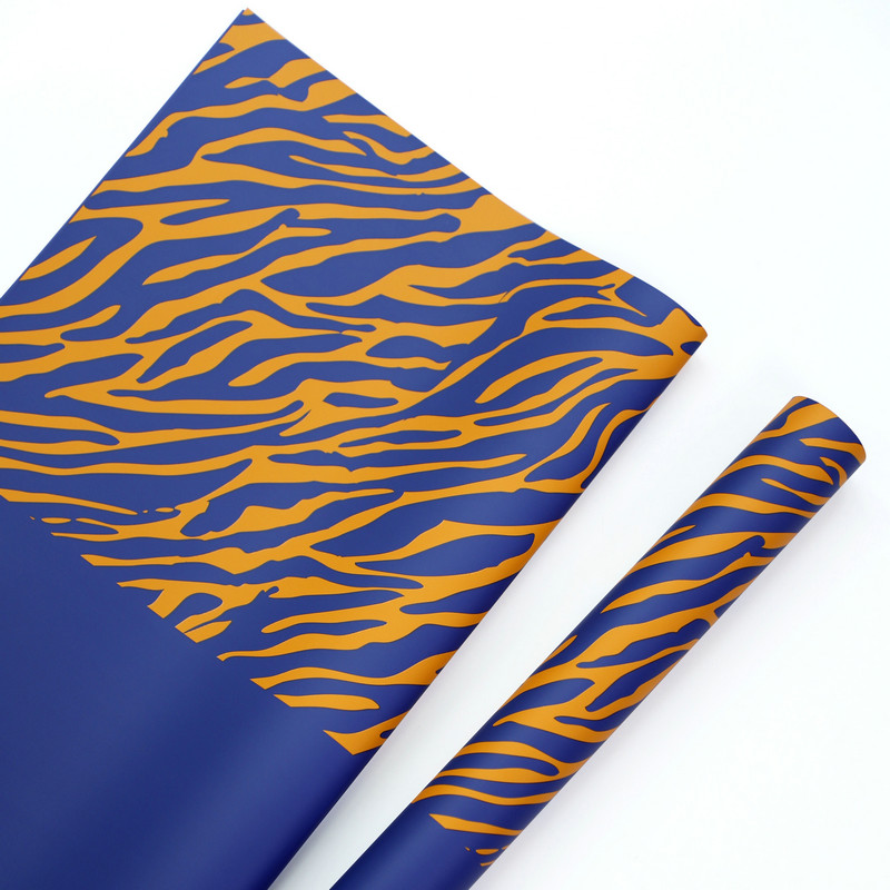 Papel de embrulho de flores de seis cores com estampa de zebra