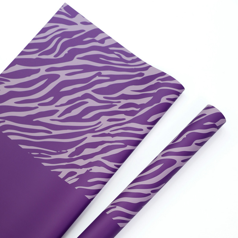 Papel de embrulho de flores de seis cores com estampa de zebra
