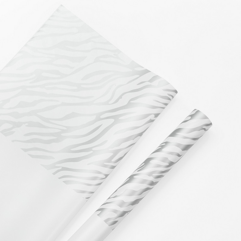 Papel de embrulho de flores de seis cores com estampa de zebra