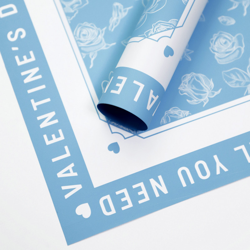 Papel de embrulho de flores com padrão rosa