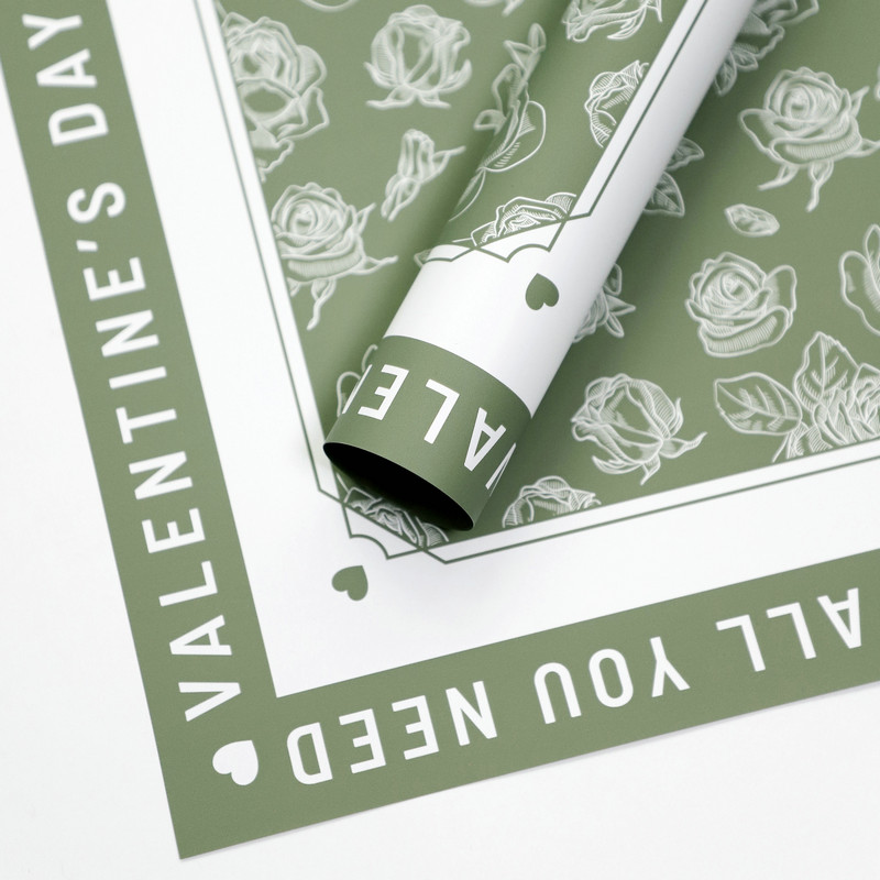 Papel de embrulho de flores com padrão rosa