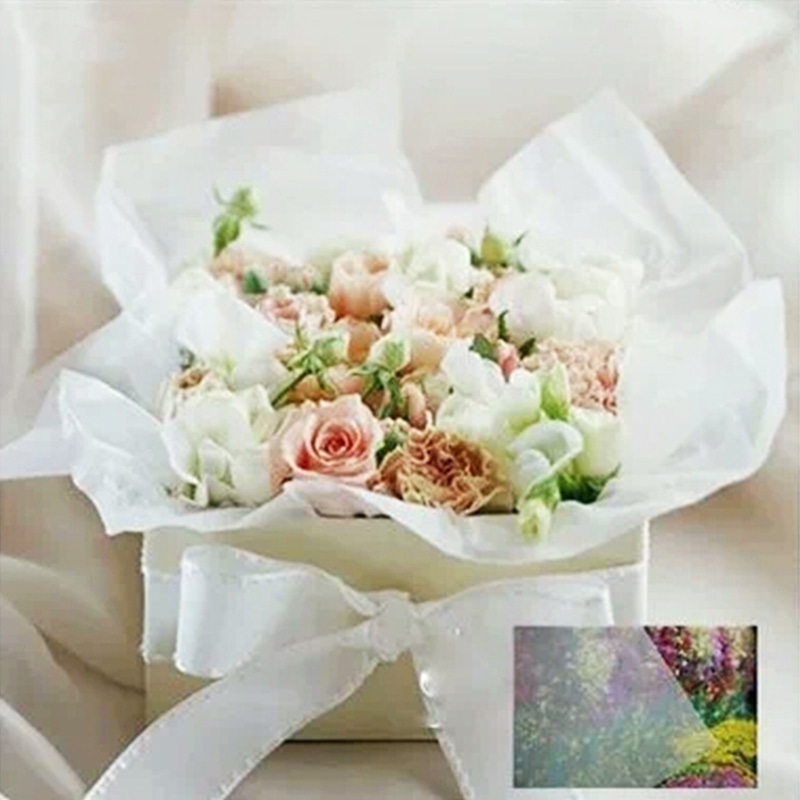 Papel de embrulho de flores de papel de pêra de neve colorido