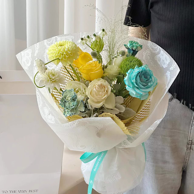 Papel de embrulho de flores Nuosha em vários padrões e estilos