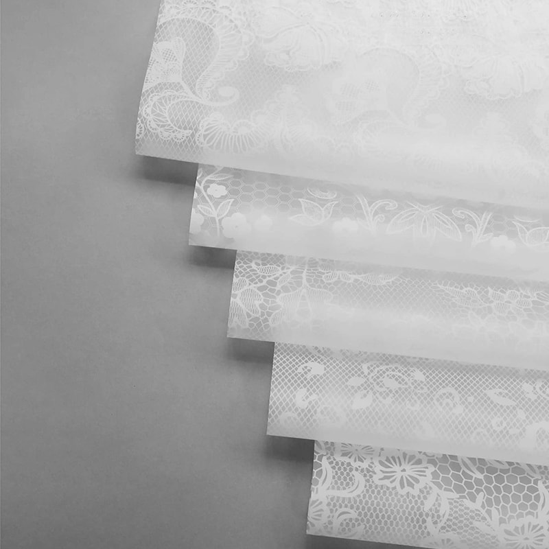 Papel de embrulho de flores Nuosha em vários padrões e estilos