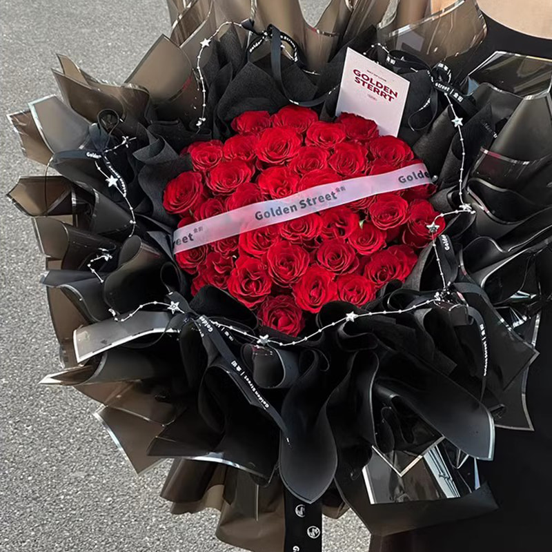 Papel de embrulho de flores com filme brilhante de água de íon prateado
