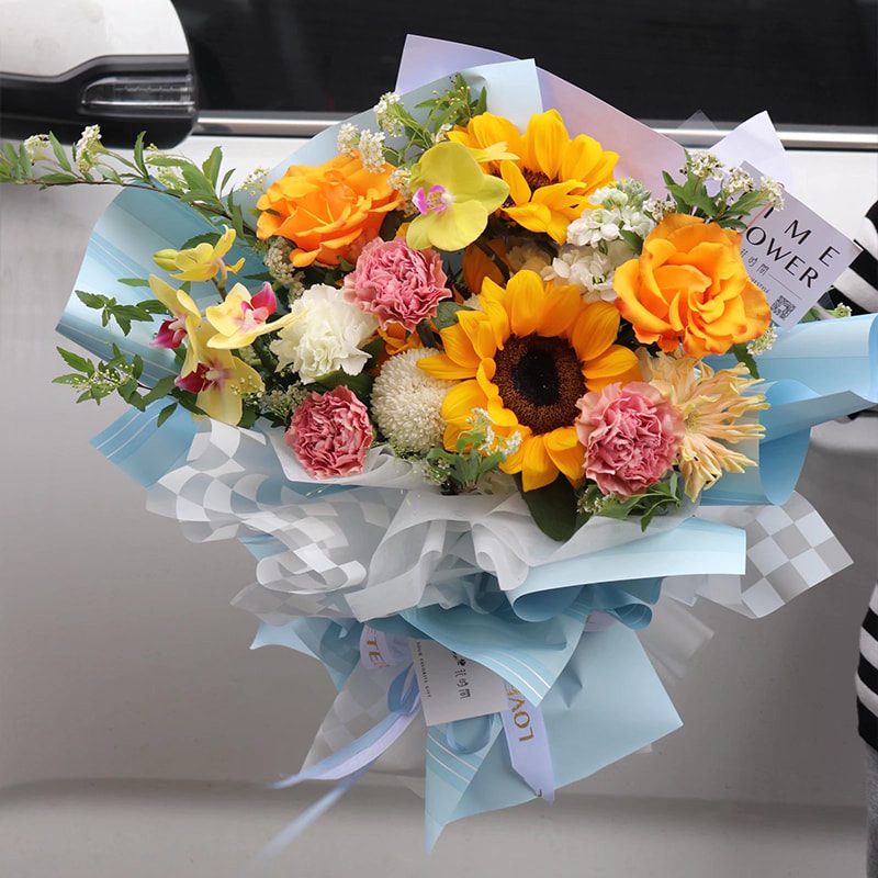 Papel de embrulho de flores revestido dupla face à prova d'água