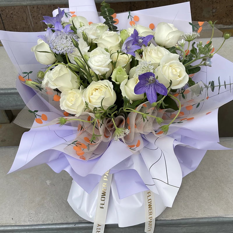 Papel de flor de plástico opaco espessado