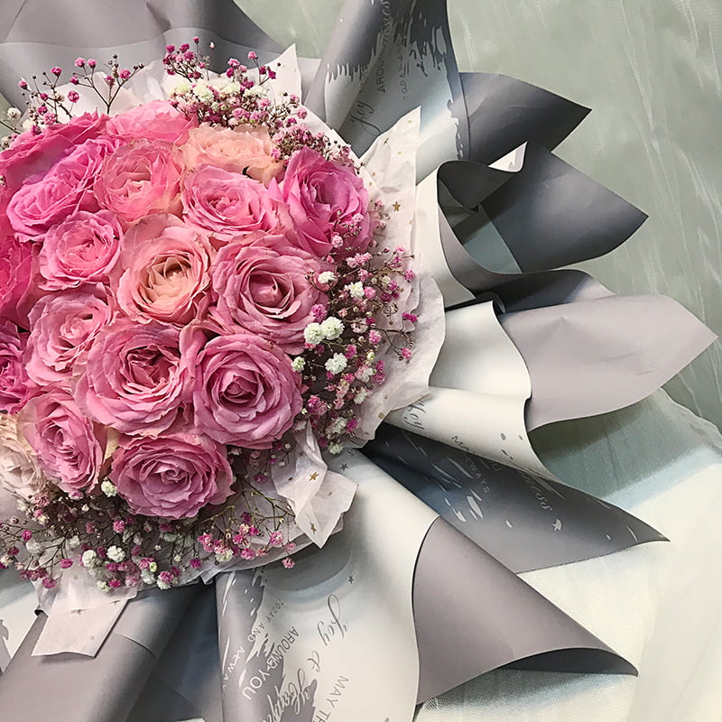 Papel de flor de plástico com padrão de mármore à prova d'água