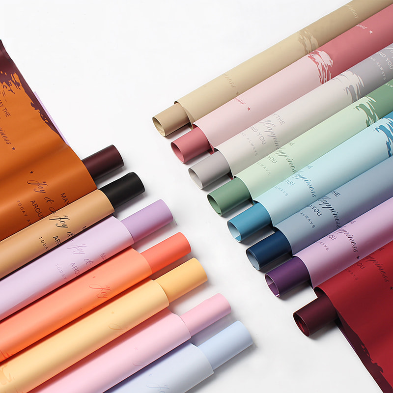 Papel de flor de plástico com padrão de mármore à prova d'água