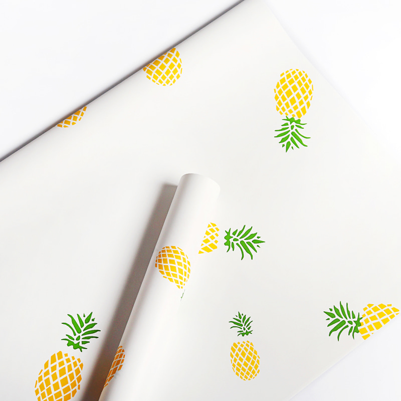 Papel de embrulho de buquê com padrão de frutas simples