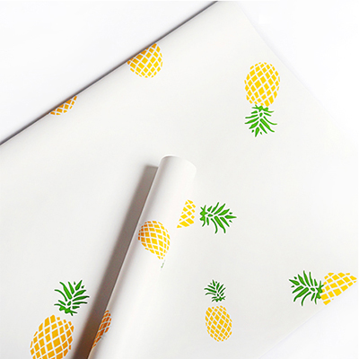 Papel de embrulho de buquê com padrão de frutas simples