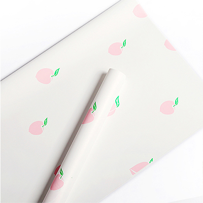 Papel de embrulho de buquê com padrão de frutas simples