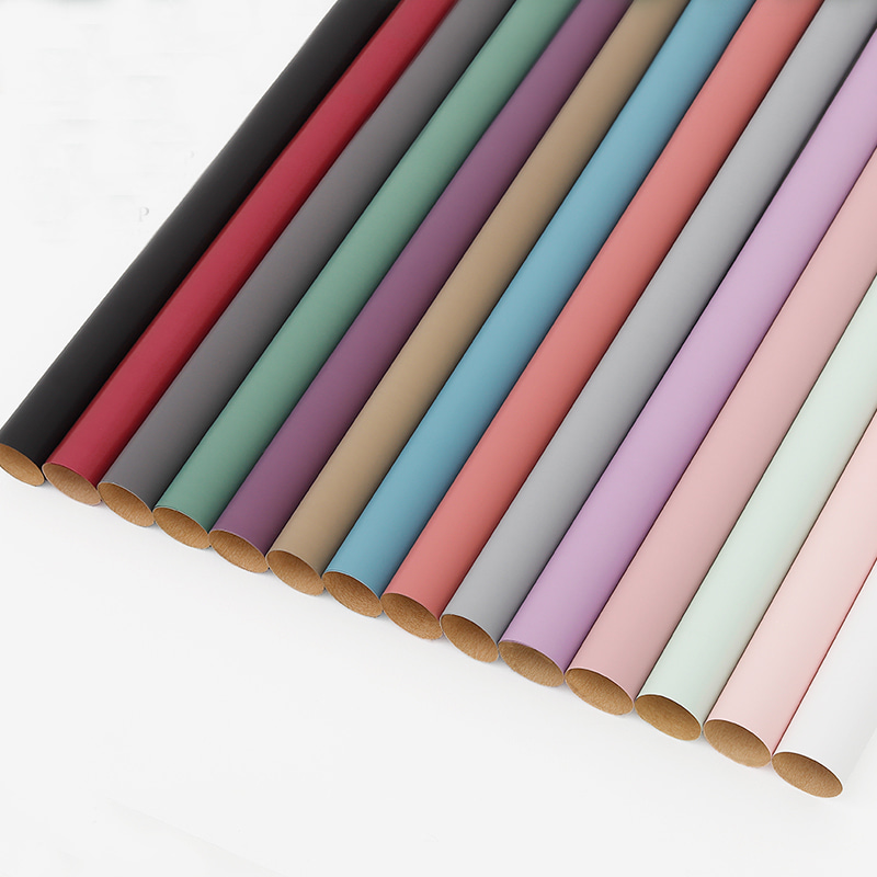 Papel de embrulho de buquê de cor sólida coreano