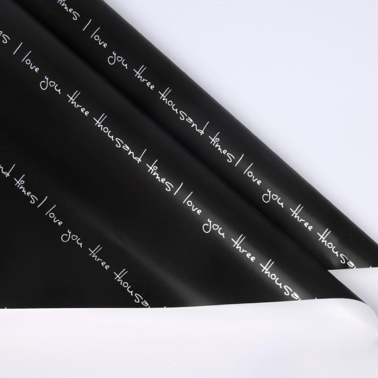 Papel de embrulho de buquê romântico impresso