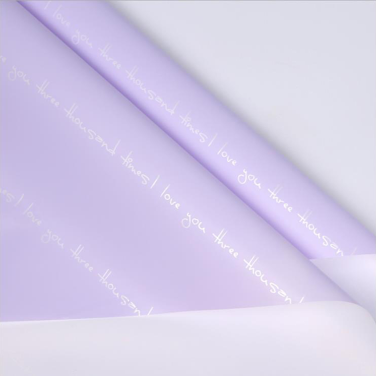 Papel de embrulho de buquê romântico impresso