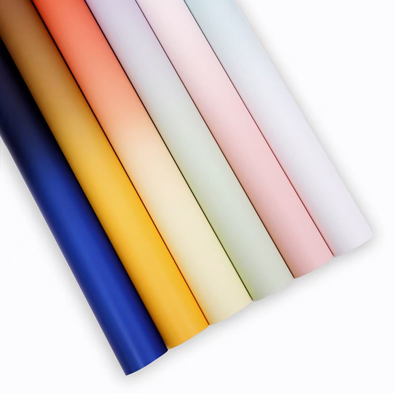 Papel de embrulho de buquê de flores gradiente premium