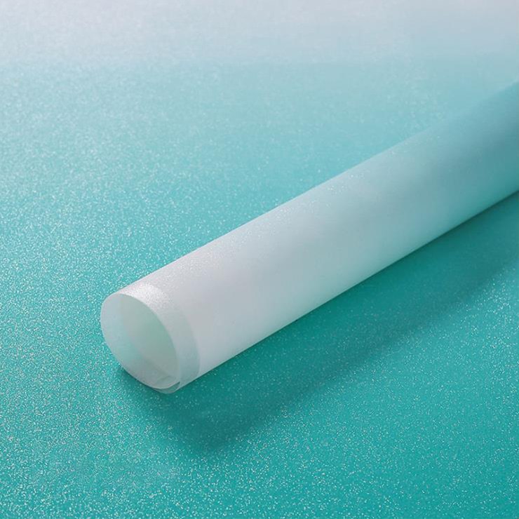 Papel de embrulho de buquê de filme gradiente de névoa de gelo