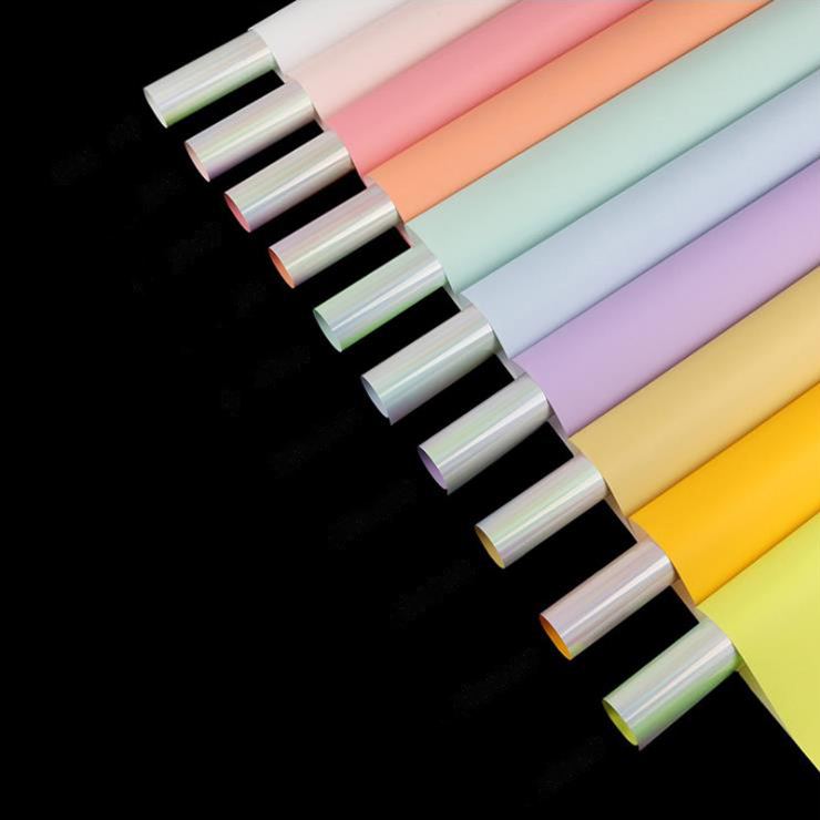 Papel de embrulho de buquê colorido de doces fantasia banhado a ouro
