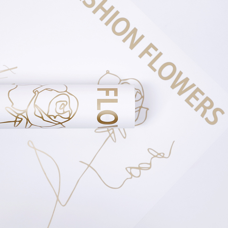 Papel de embrulho Flower Love-Bouquet com padrão rosa